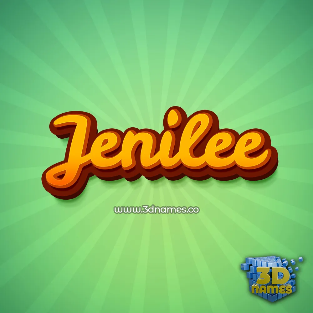 jenilee in Green Rays style - 3D name wallpaper
