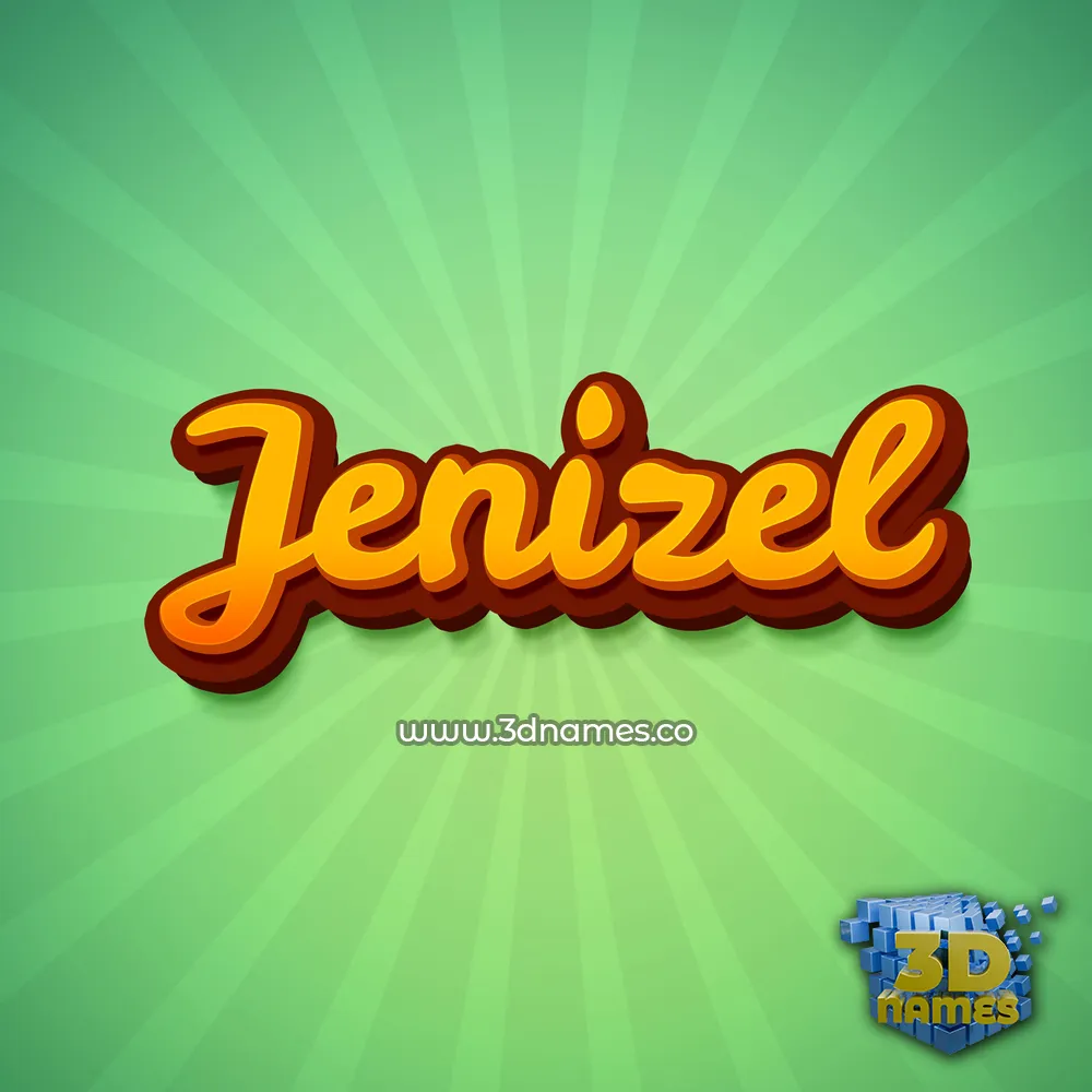 jenizel in Green Rays style - 3D name wallpaper