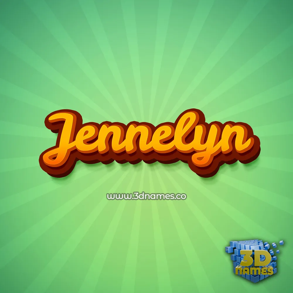 jennelyn in Green Rays style - 3D name wallpaper