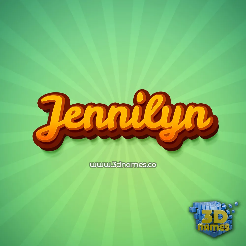 jennilyn in Green Rays style - 3D name wallpaper