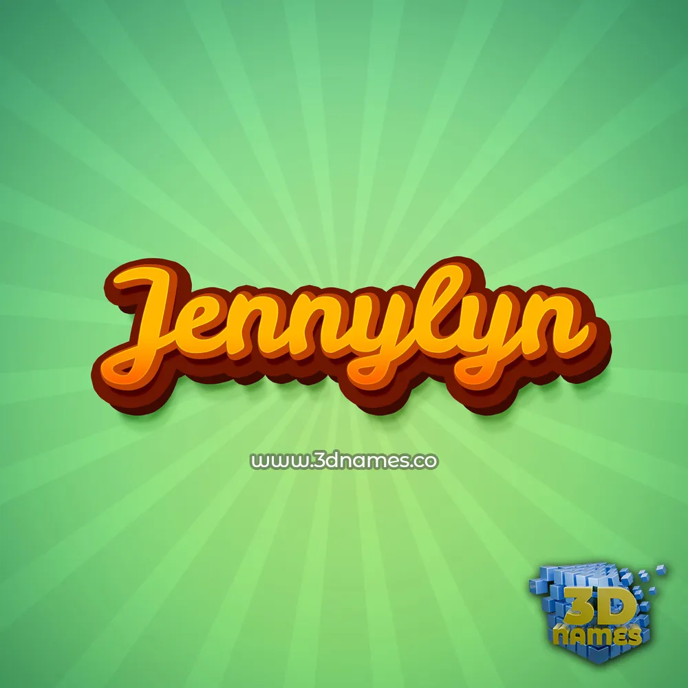 jennylyn in Green Rays style - 3D name wallpaper