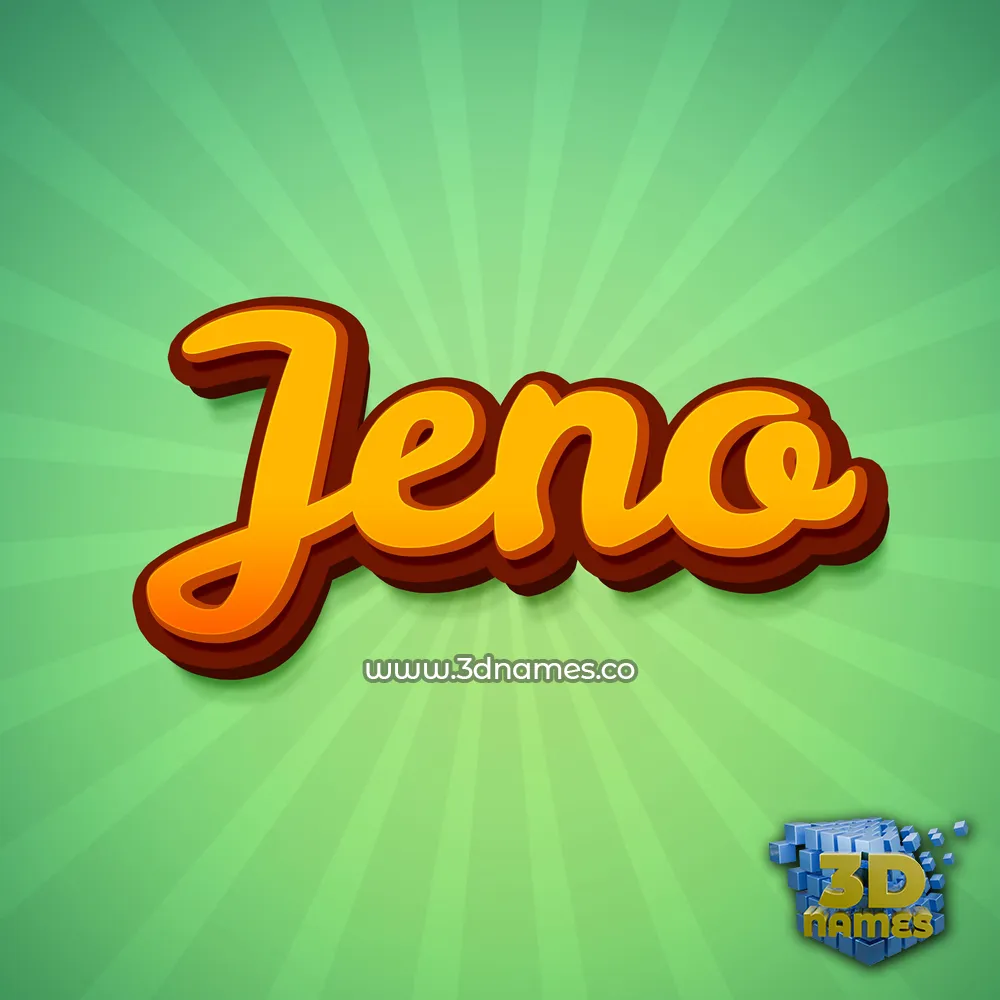 jeno in Green Rays style - 3D name wallpaper