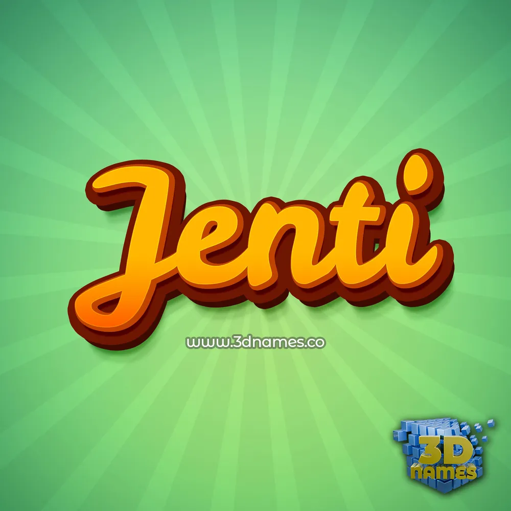jenti in Green Rays style - 3D name wallpaper