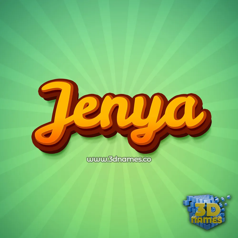 jenya in Green Rays style - 3D name wallpaper