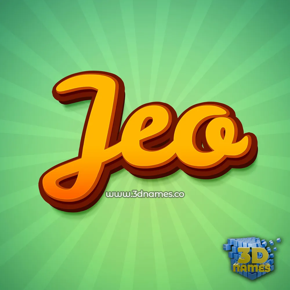jeo in Green Rays style - 3D name wallpaper