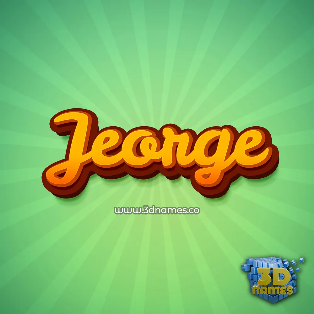 jeorge in Green Rays style - 3D name wallpaper