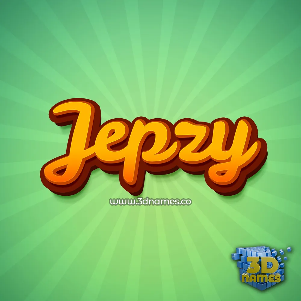 jepzy in Green Rays style - 3D name wallpaper