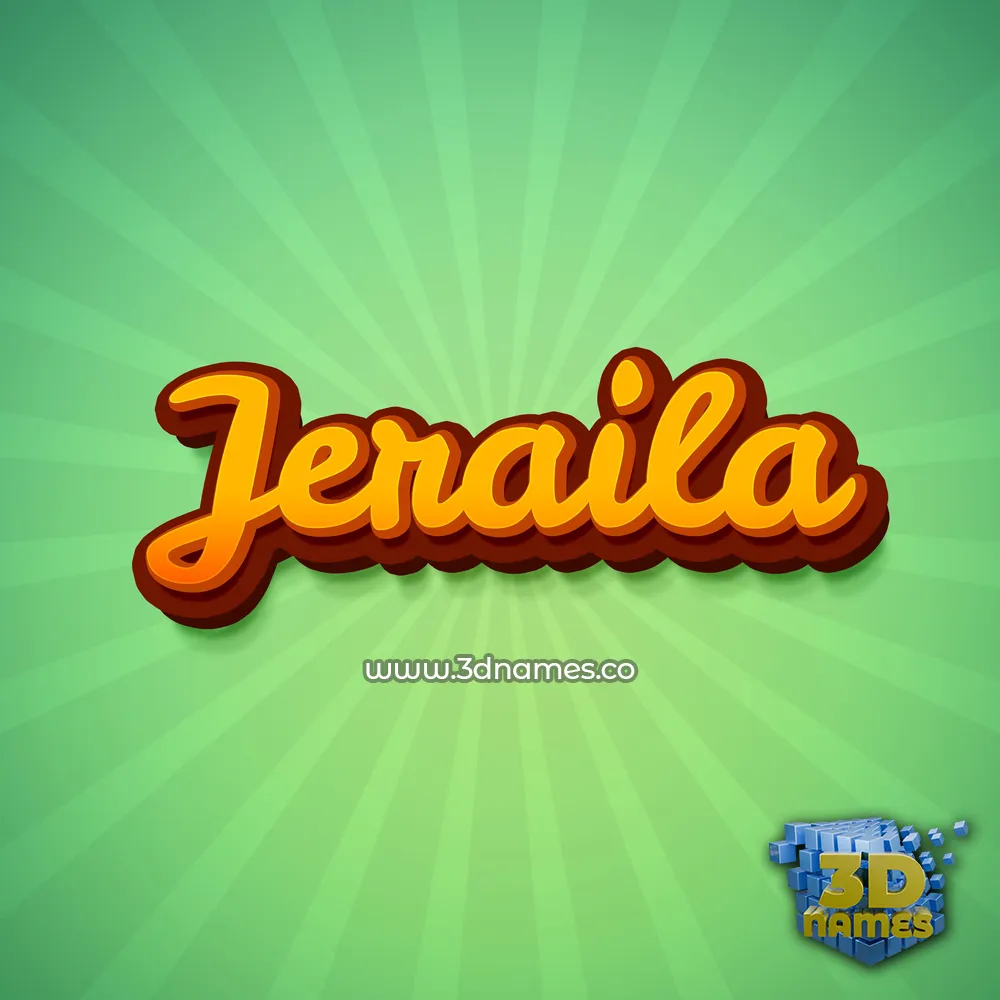 jeraila in Green Rays style - 3D name wallpaper