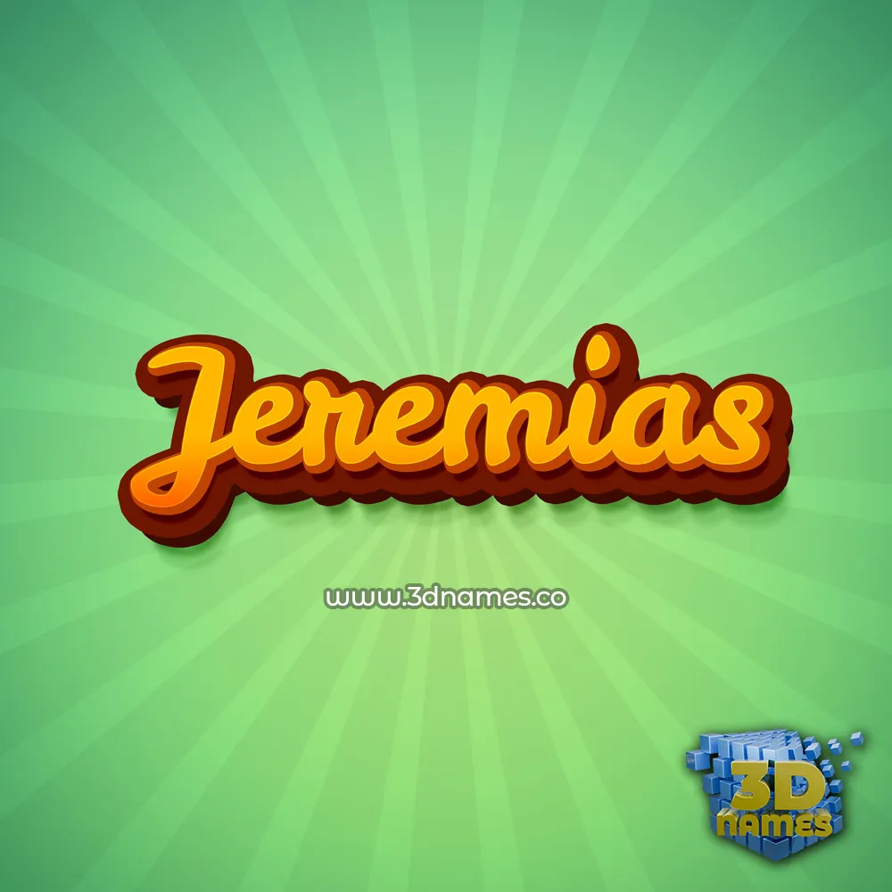 jeremias in Green Rays style - 3D name wallpaper