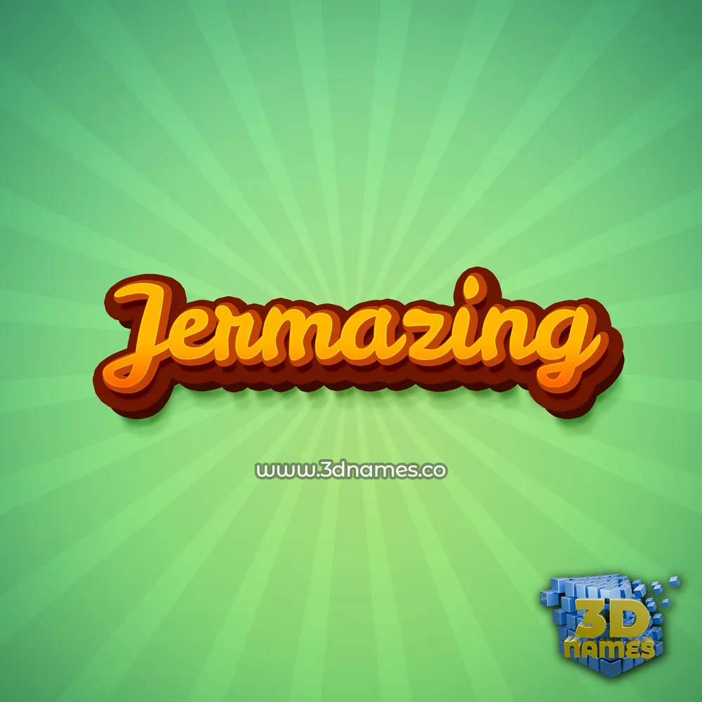 jermazing in Green Rays style - 3D name wallpaper