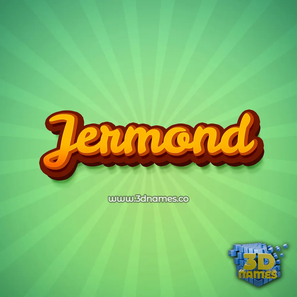 jermond in Green Rays style - 3D name wallpaper
