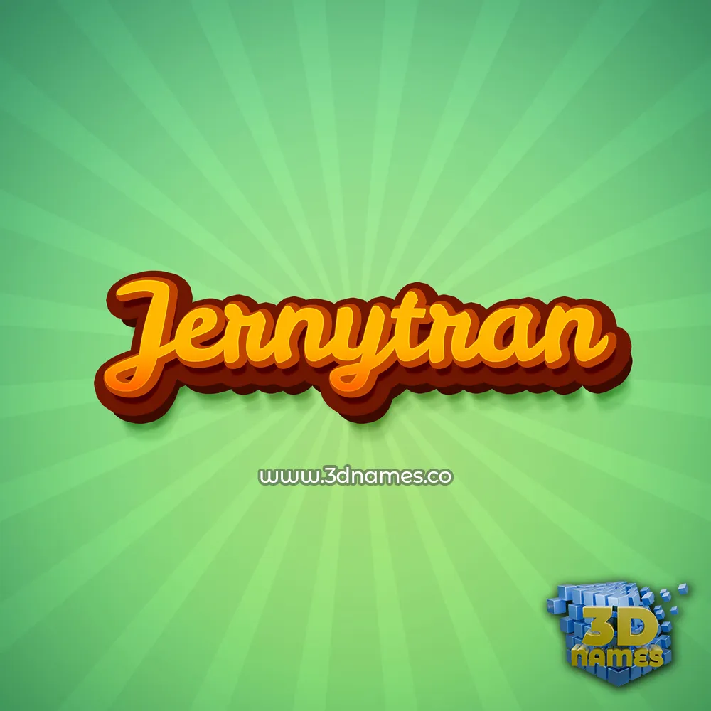 jernytran in Green Rays style - 3D name wallpaper