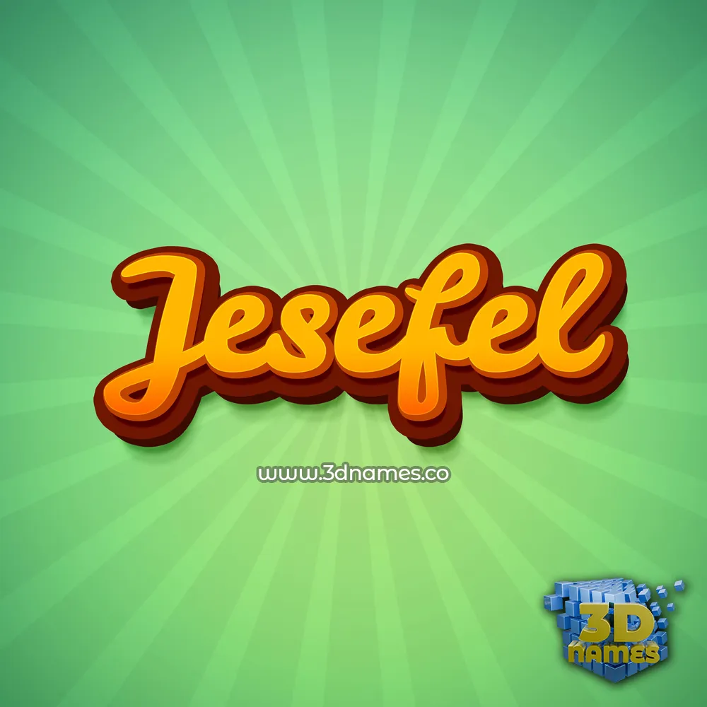 jesefel in Green Rays style - 3D name wallpaper