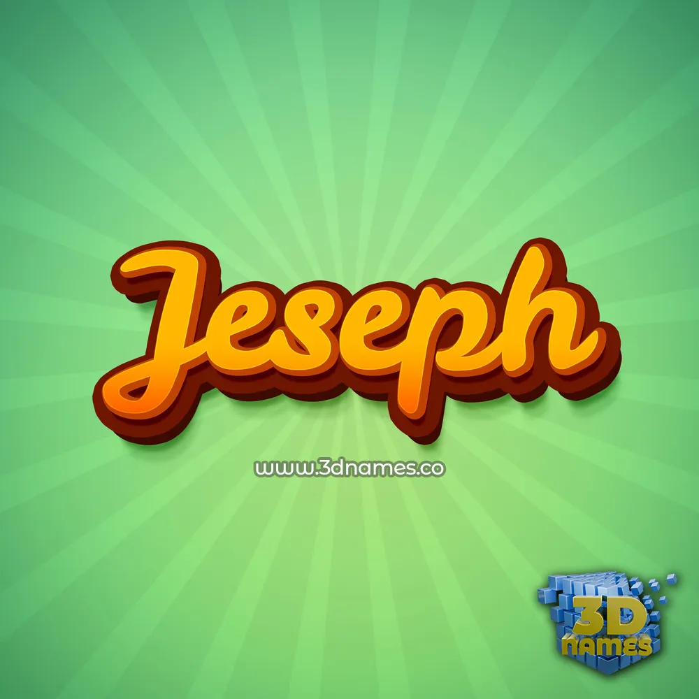 jeseph in Green Rays style - 3D name wallpaper
