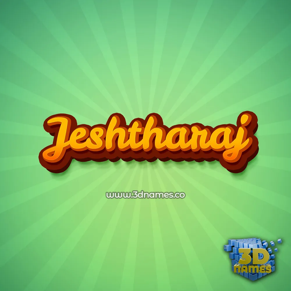 jeshtharaj in Green Rays style - 3D name wallpaper