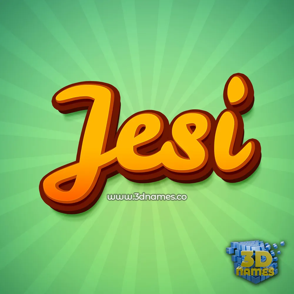 jesi in Green Rays style - 3D name wallpaper