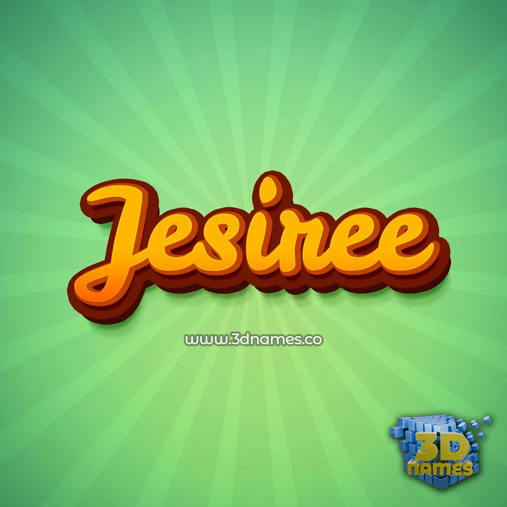 jesiree in Green Rays style - 3D name wallpaper