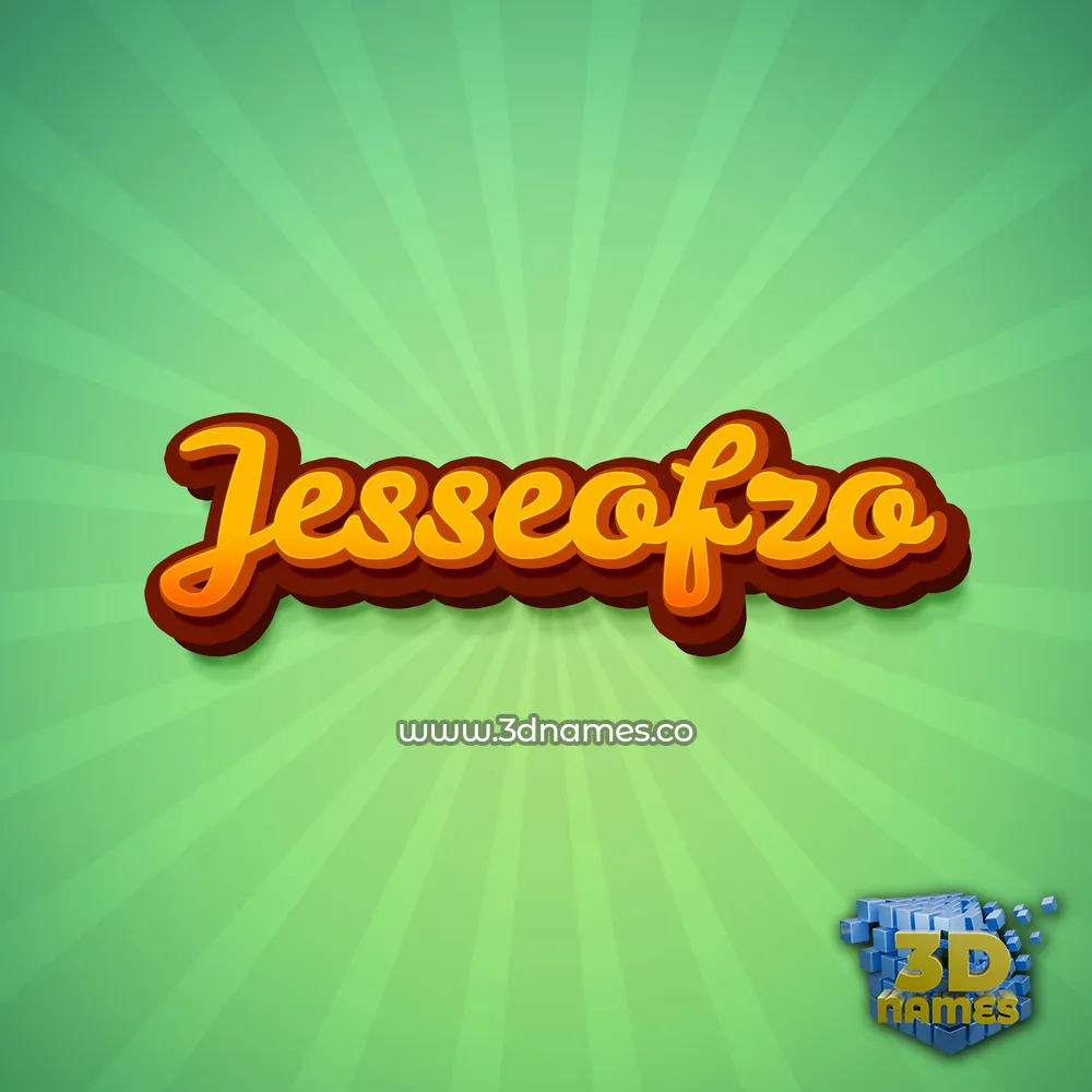 jesseofzo in Green Rays style - 3D name wallpaper
