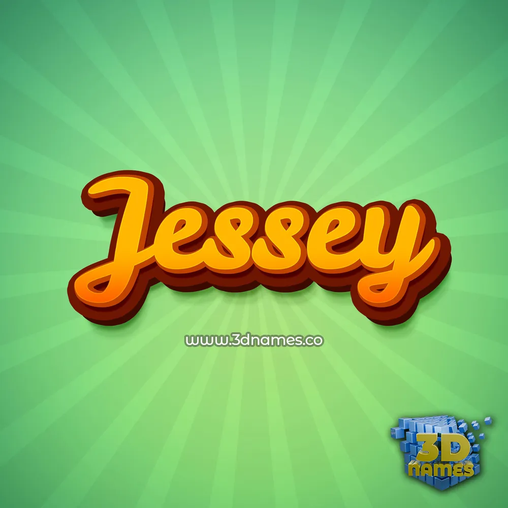 jessey in Green Rays style - 3D name wallpaper
