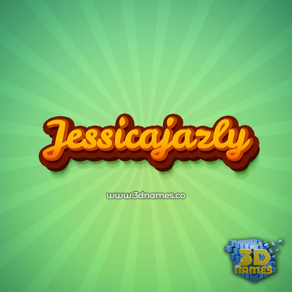jessicajazly in Green Rays style - 3D name wallpaper