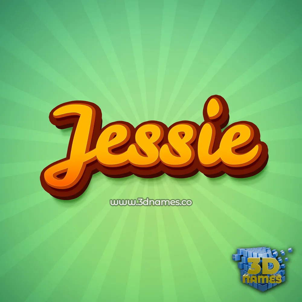jessie in Green Rays style - 3D name wallpaper