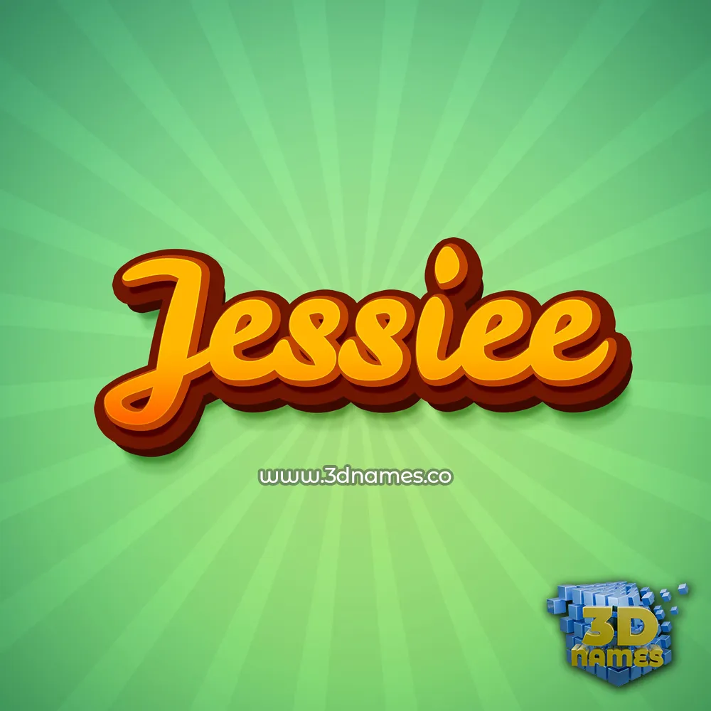 jessiee in Green Rays style - 3D name wallpaper