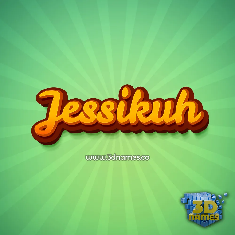 jessikuh in Green Rays style - 3D name wallpaper