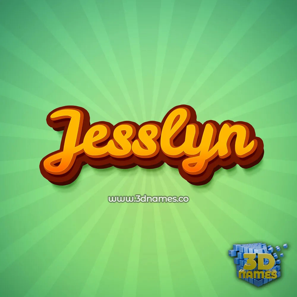 jesslyn in Green Rays style - 3D name wallpaper