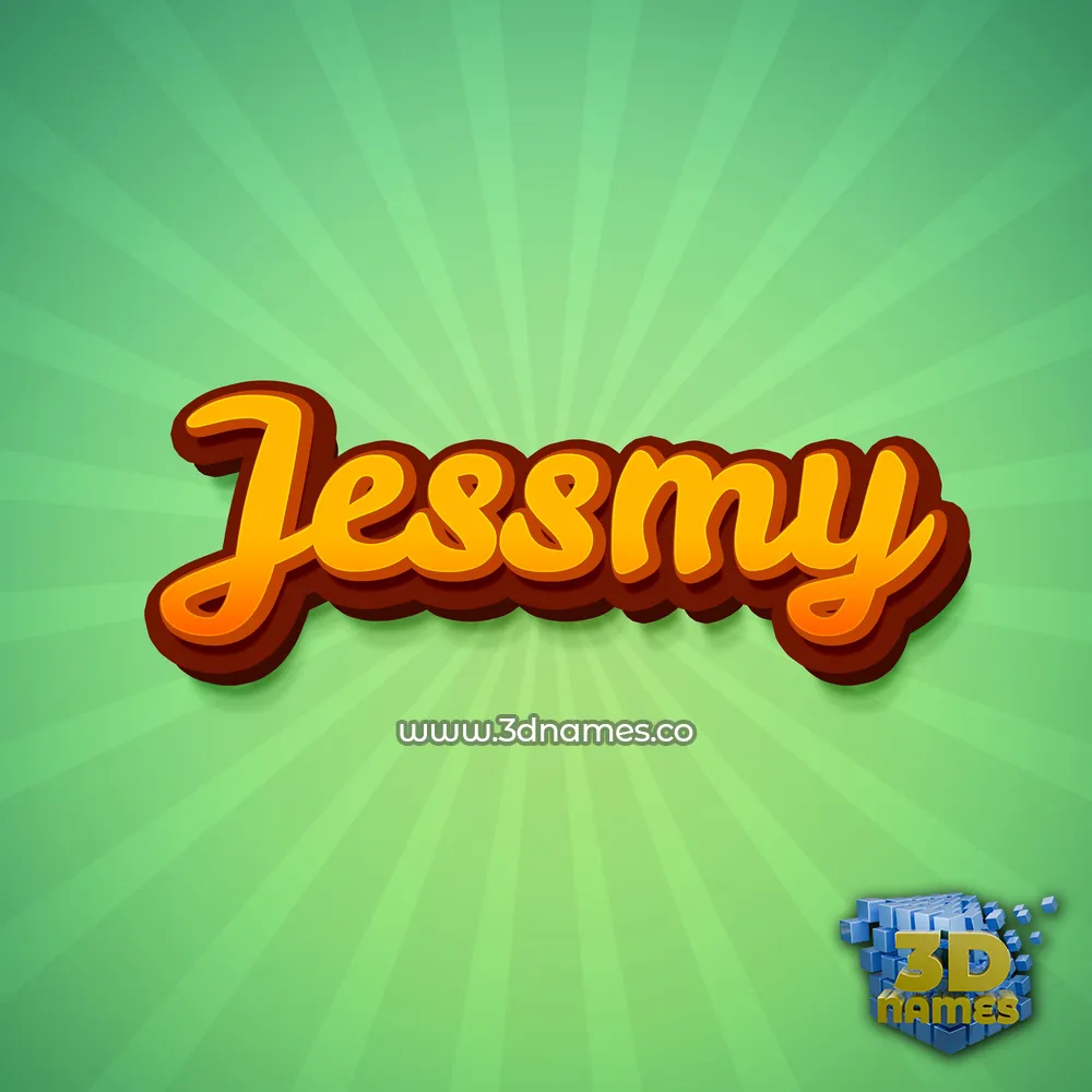 jessmy in Green Rays style - 3D name wallpaper