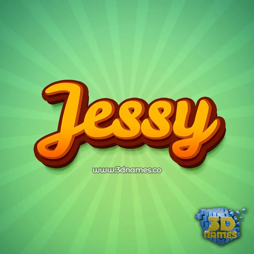 jessy in Green Rays style - 3D name wallpaper