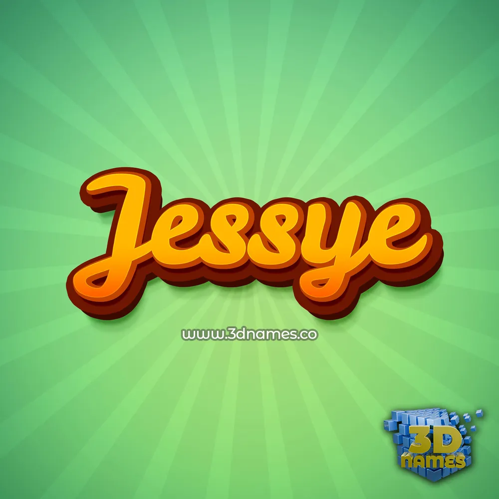jessye in Green Rays style - 3D name wallpaper