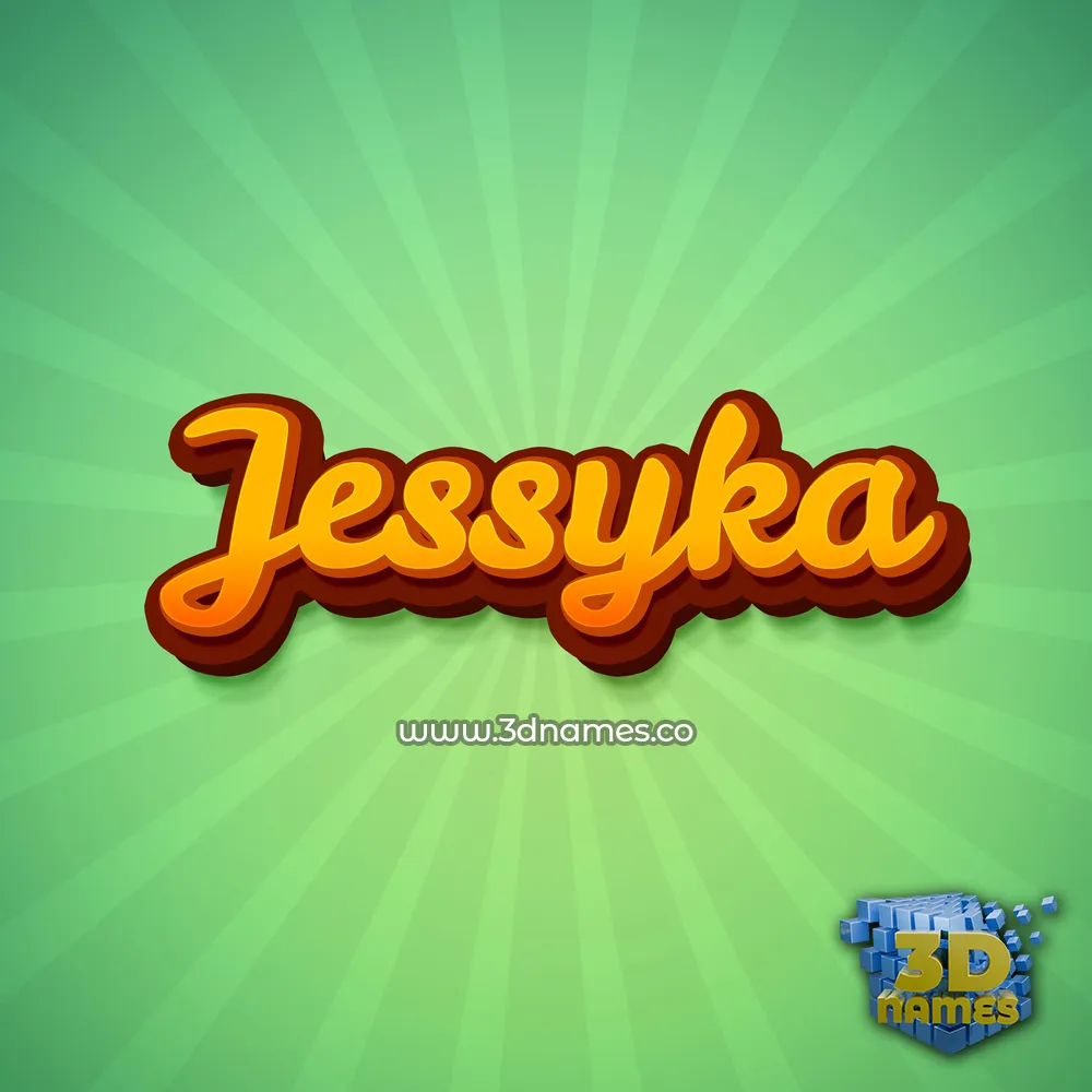 jessyka in Green Rays style - 3D name wallpaper
