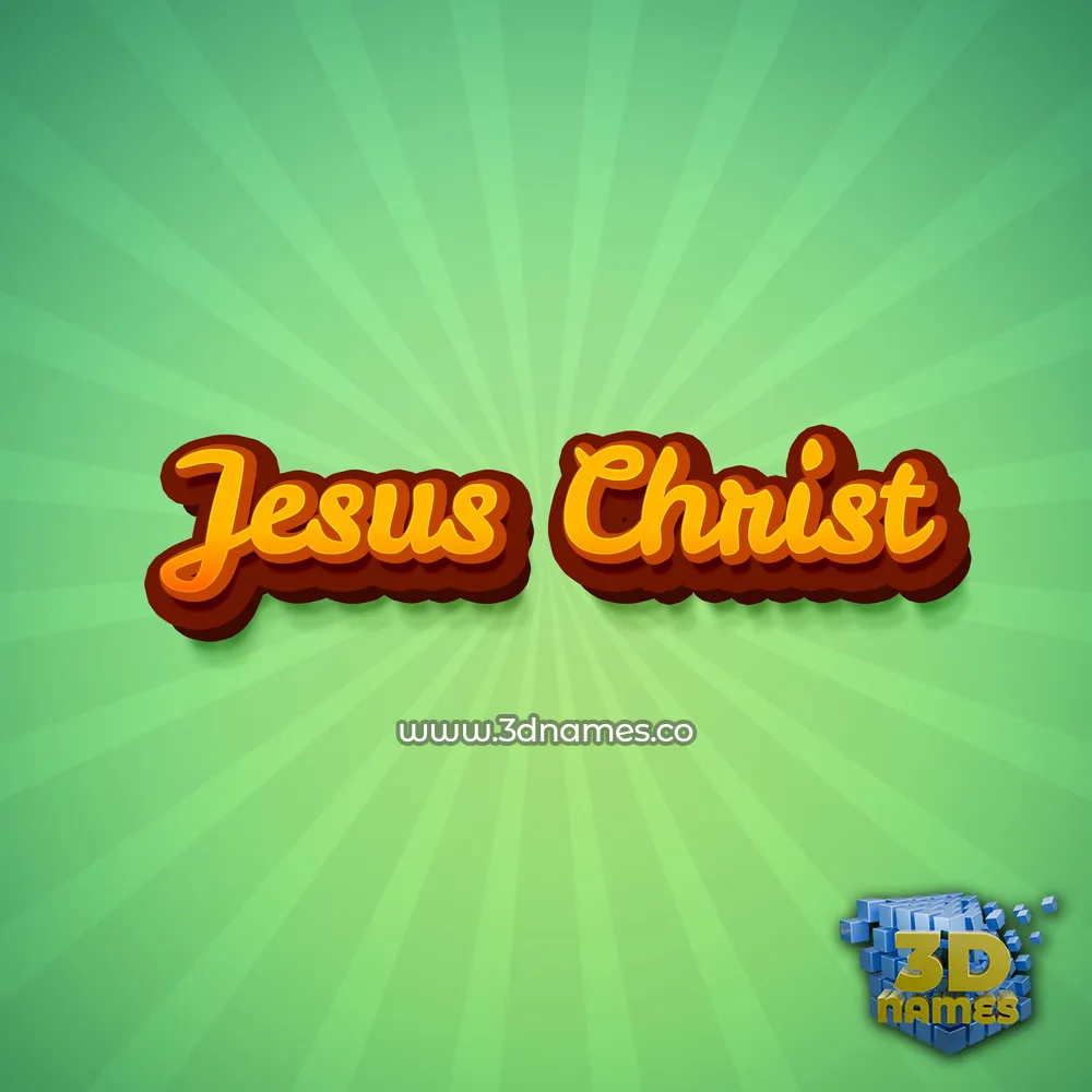 jesus christ in Green Rays style - 3D name wallpaper