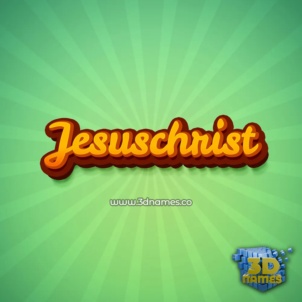 jesuschrist in Green Rays style - 3D name wallpaper
