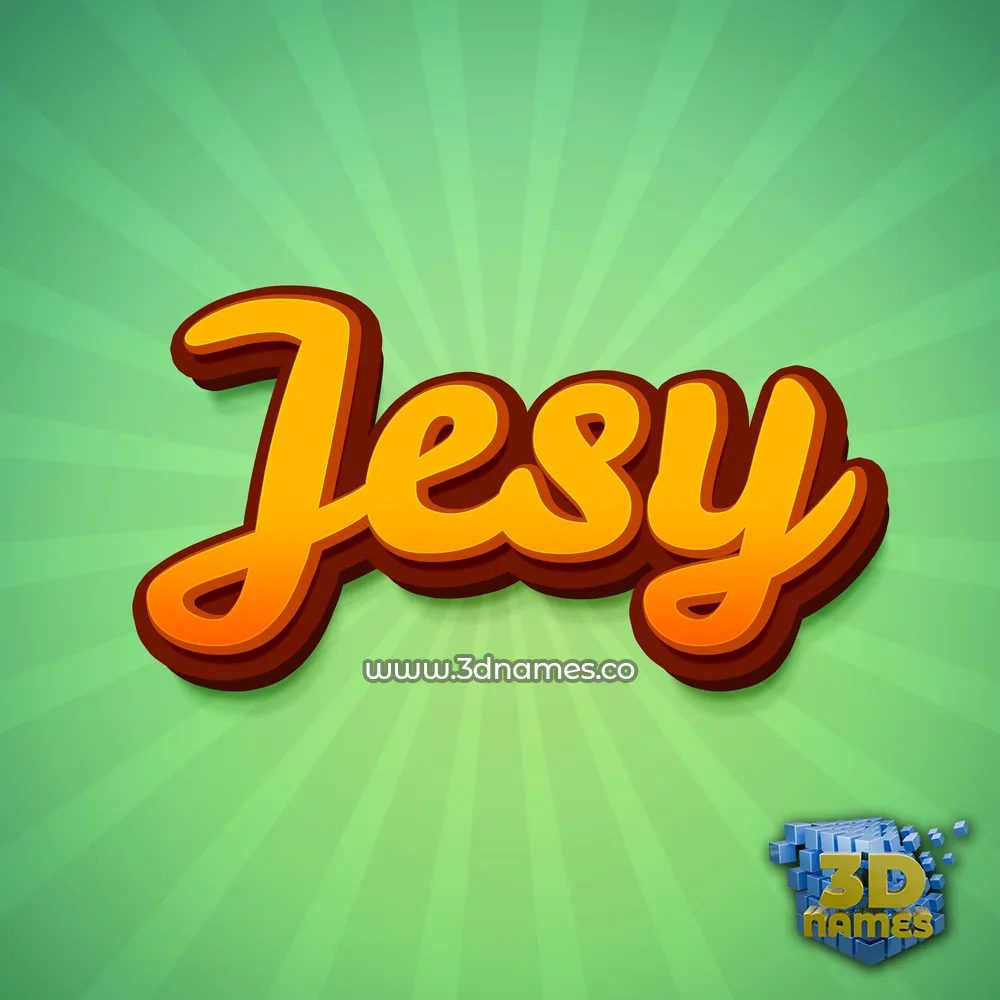 jesy in Green Rays style - 3D name wallpaper