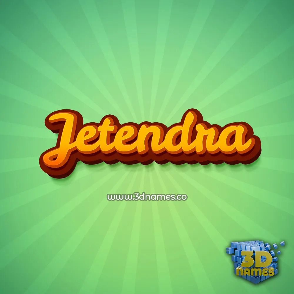 jetendra in Green Rays style - 3D name wallpaper