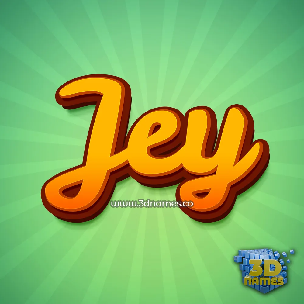 jey in Green Rays style - 3D name wallpaper