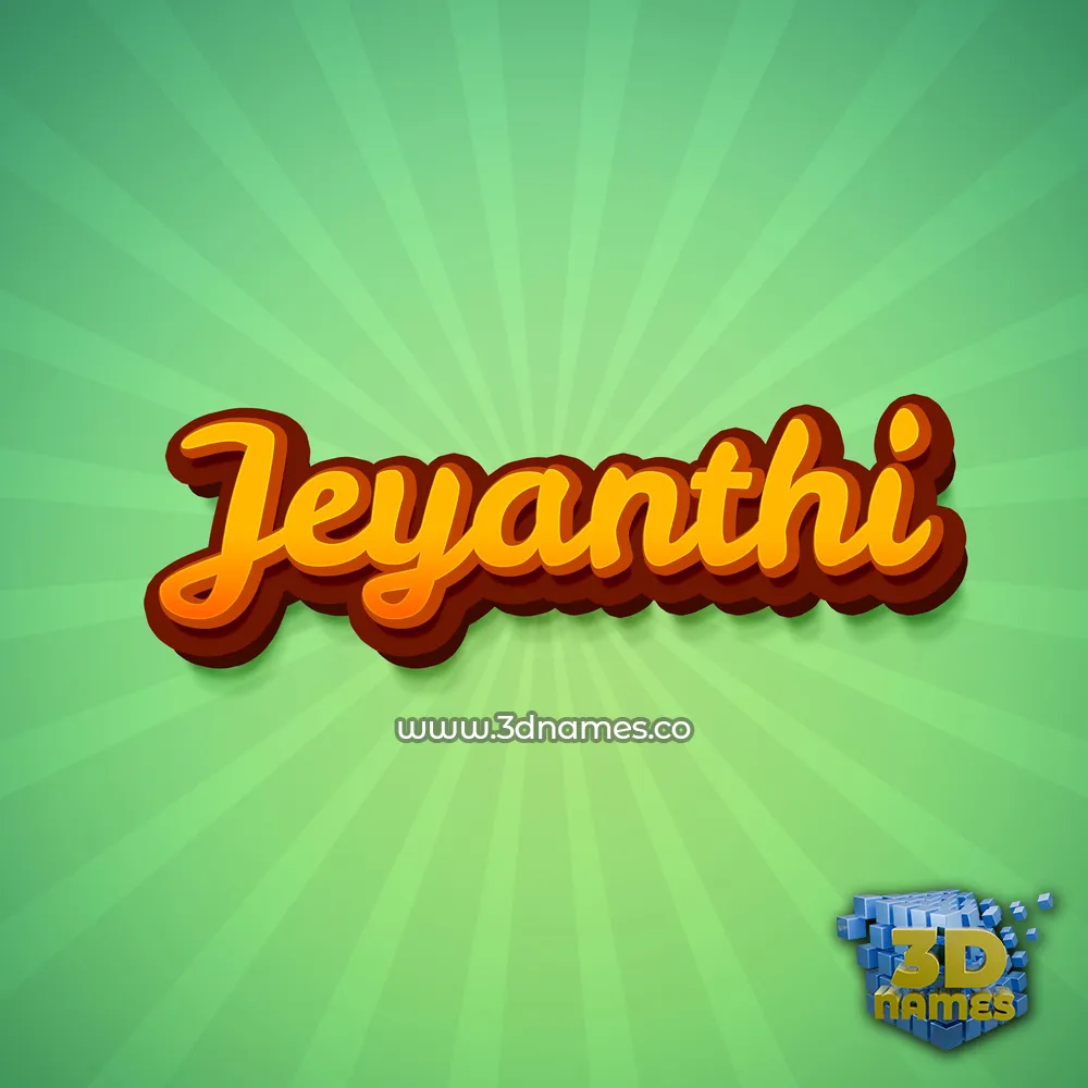 jeyanthi in Green Rays style - 3D name wallpaper
