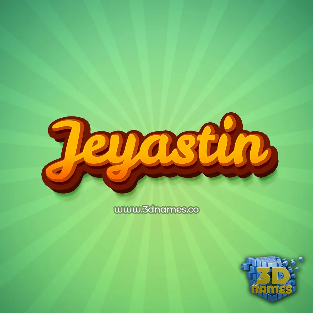 jeyastin in Green Rays style - 3D name wallpaper