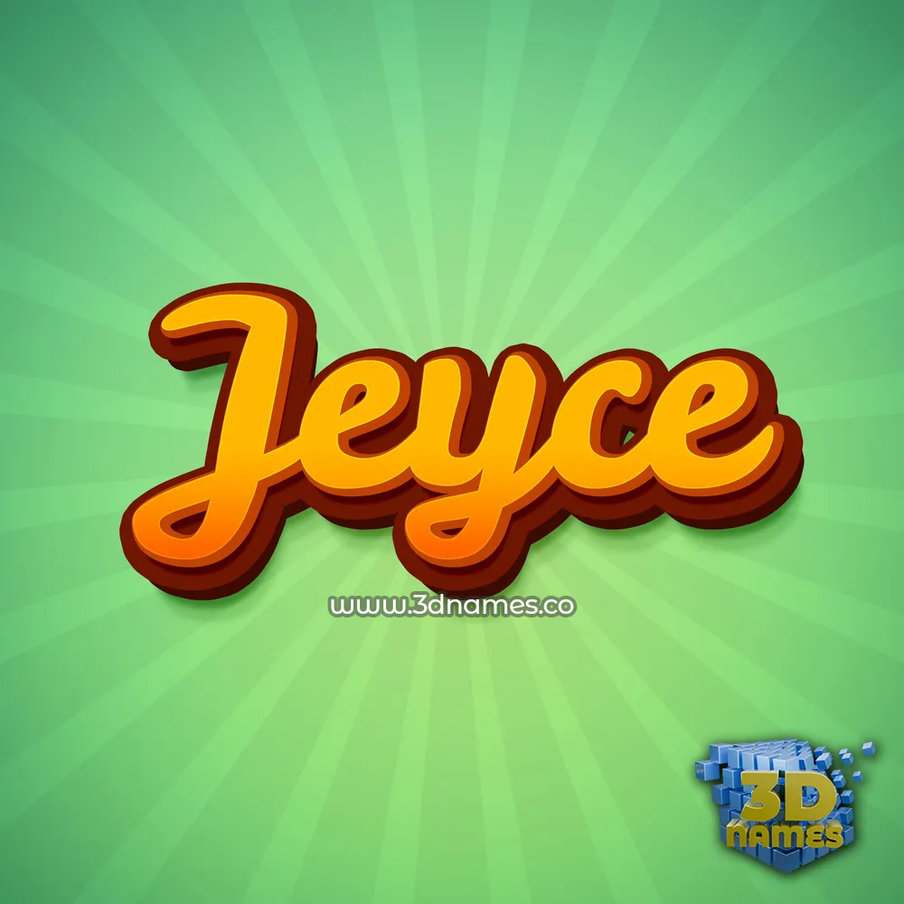 jeyce in Green Rays style - 3D name wallpaper