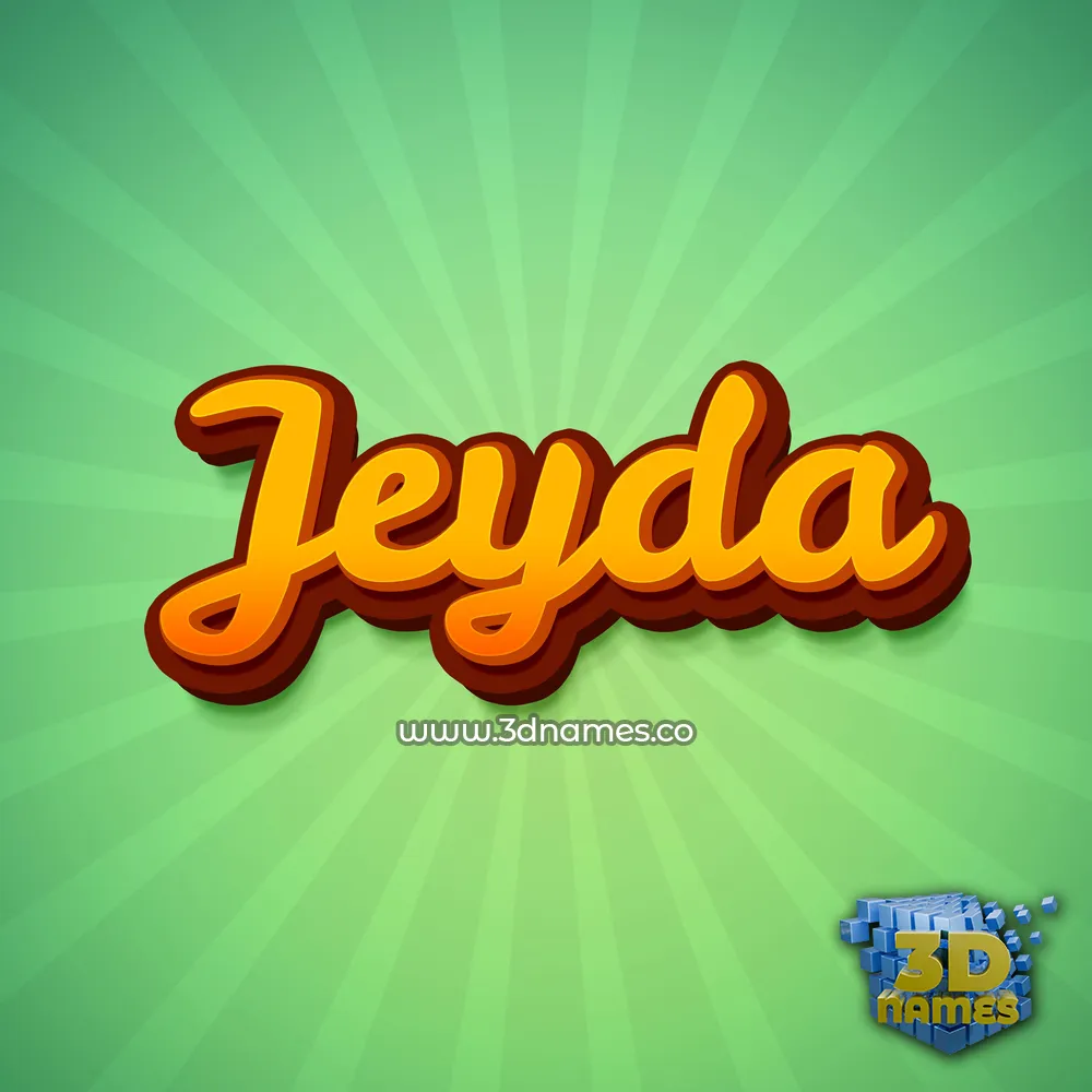 jeyda in Green Rays style - 3D name wallpaper