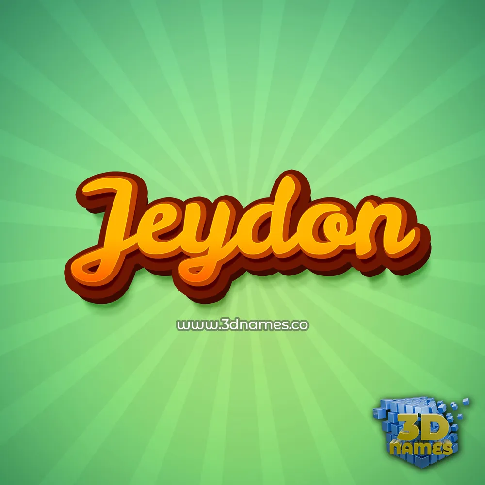 jeydon in Green Rays style - 3D name wallpaper