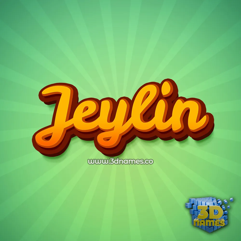 jeylin in Green Rays style - 3D name wallpaper