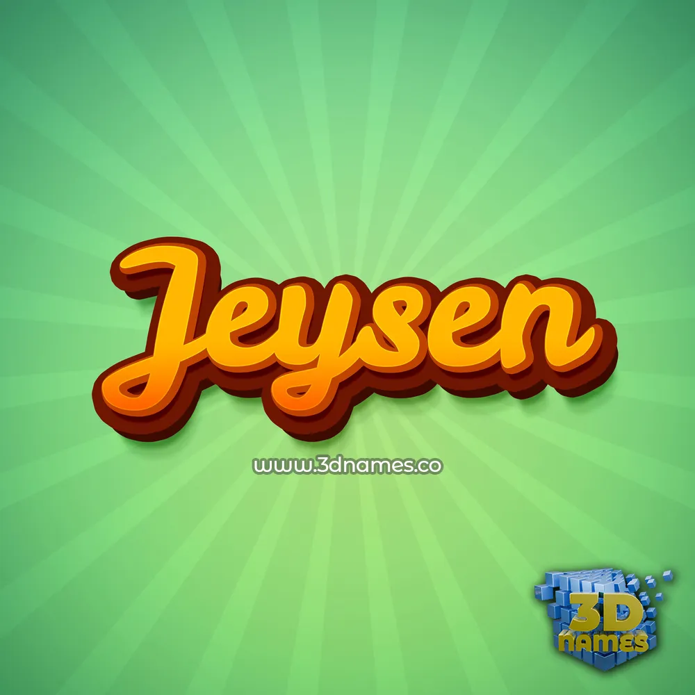 jeysen in Green Rays style - 3D name wallpaper