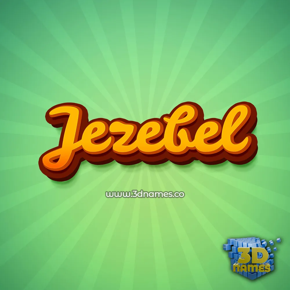 jezebel in Green Rays style - 3D name wallpaper