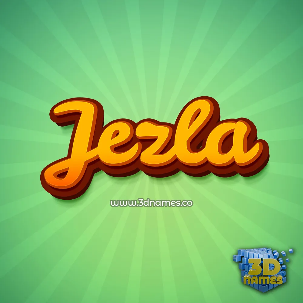 jezla in Green Rays style - 3D name wallpaper
