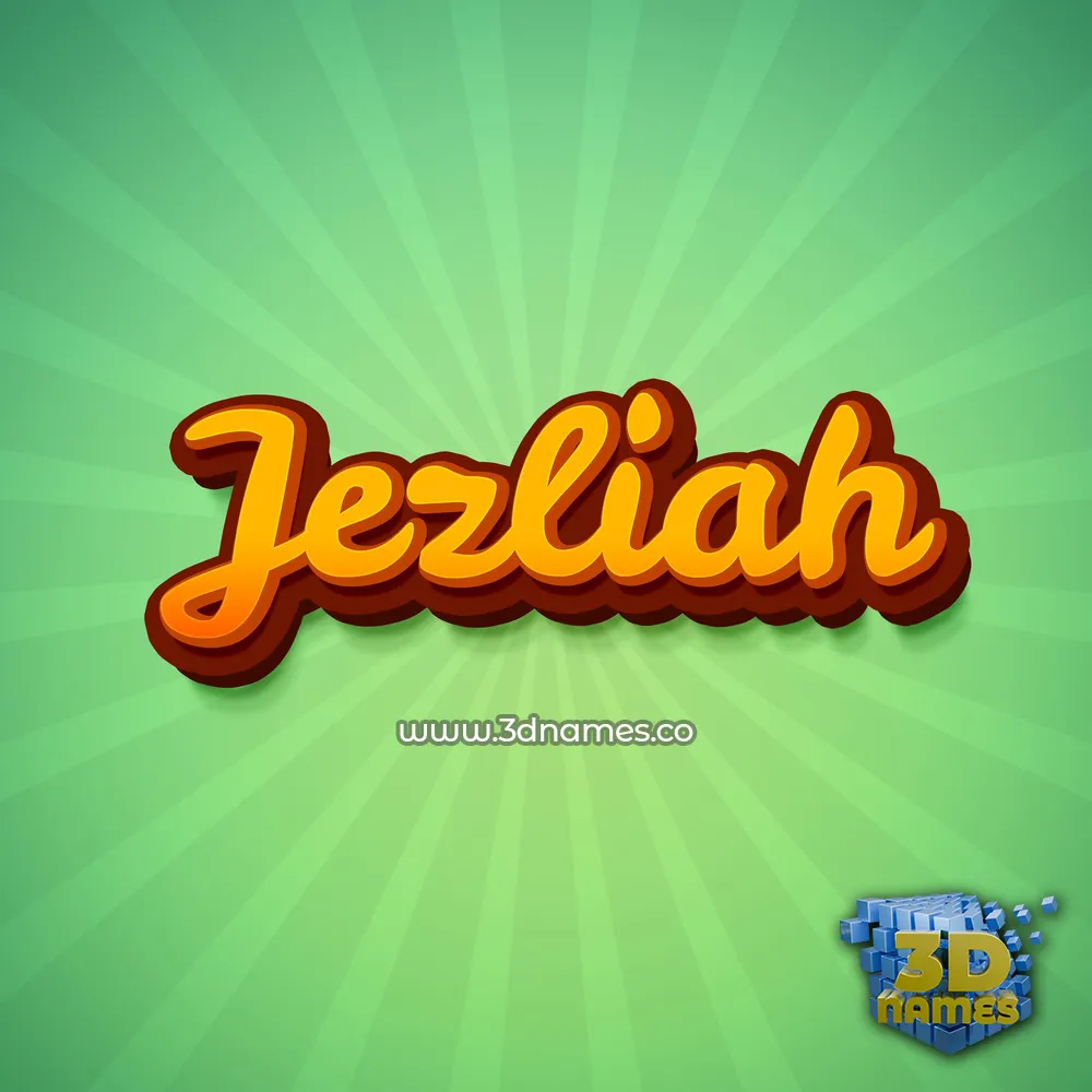 jezliah in Green Rays style - 3D name wallpaper