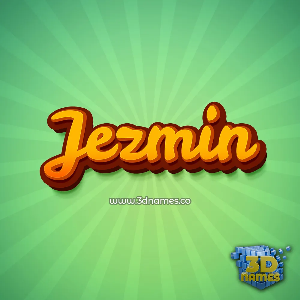 jezmin in Green Rays style - 3D name wallpaper