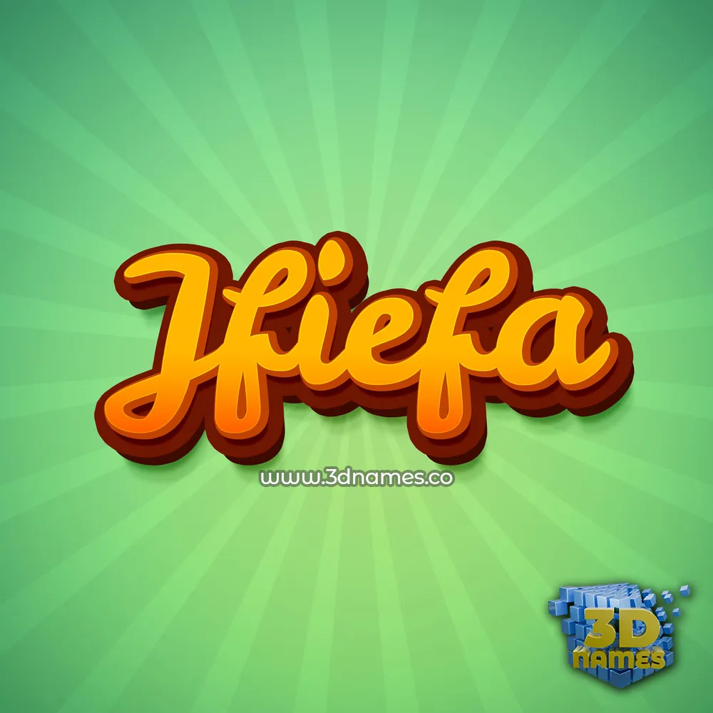 jfiefa in Green Rays style - 3D name wallpaper