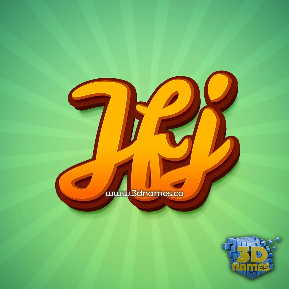 jfj in Green Rays style - 3D name wallpaper